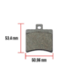 Brake Pads (50.96 x 53.4 x 9.5mm) ; Aprilia, Genuine - Image 1